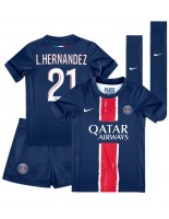 Paris Saint-Germain Lucas Hernandez #21 Domácí dres pro děti 2024-25 Krátký Rukáv (+ trenýrky)